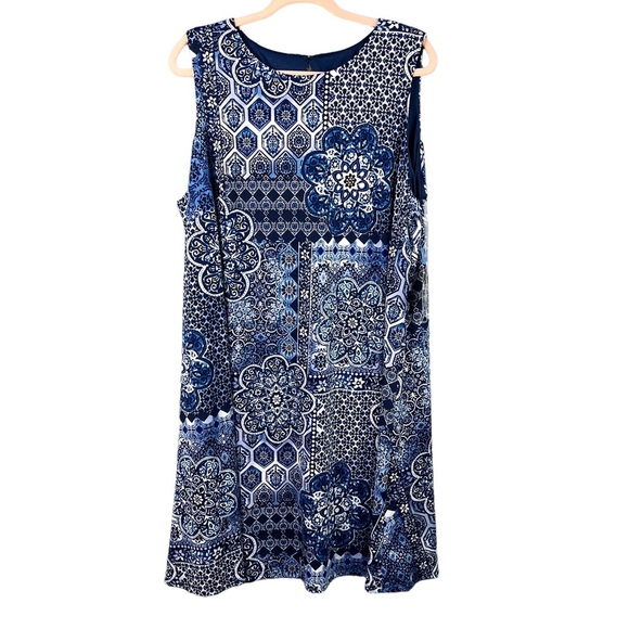 Anne Klein Dresses & Skirts - Anne Klein Dress Women's Size 20W Multi pattern Floral Sleeveless Belt